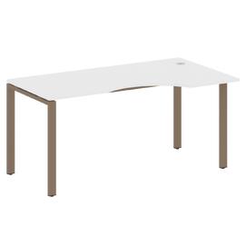 Офисная мебель Metal system Стол криволинейный правый на П-образном м/к БП.СА-1 (R) Белый/Мокко 1600х900х750