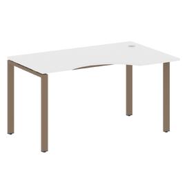 Офисная мебель Metal system Стол криволинейный правый на П-образном м/к БП.СА-2 (R) Белый/Мокко 1400х900х750