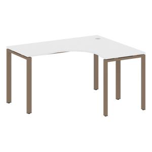 Офисная мебель Metal system Стол криволинейный правый на П-образном м/к БП.СА-3 (R) Белый/Мокко 1400х1200х750