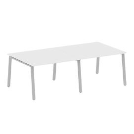 Офисная мебель Metal system Перег. стол (2 столешницы) на А-образном м/к БА.ПРГ-2.2 Белый/Серый 2400х1235х750