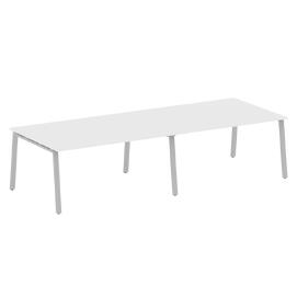 Офисная мебель Metal system Перег. стол (2 столешницы) на А-образном м/к БА.ПРГ-2.4 Белый/Серый 3200х1235х750