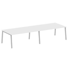 Офисная мебель Metal system Перег. стол (2 столешницы) на А-образном м/к БА.ПРГ-2.5 Белый/Серый 3600х1235х750
