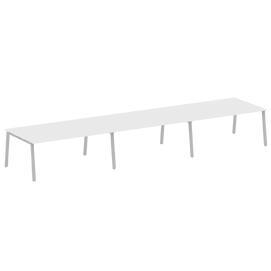 Офисная мебель Metal system Перег. стол (3 столешницы) на А-образном м/к БА.ПРГ-3.5 Белый/Серый 5400х1235х750