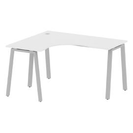 Офисная мебель Metal system Стол криволинейный левый на А-образном м/к БА.СА-3 (L) Белый/Серый 1400х1200х750