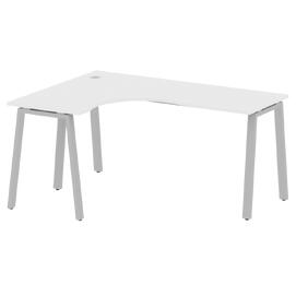 Офисная мебель Metal system Стол криволинейный левый на А-образном м/к БА.СА-4 (L) Белый/Серый 1600х1200х750