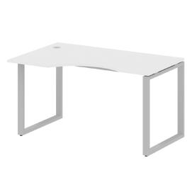 Офисная мебель Metal system Стол криволинейный левый на О-образном м/к БО.СА-2 (L) Белый/Серый 1400х900х750