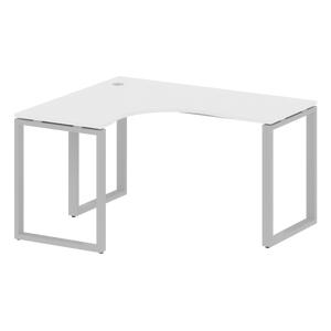 Офисная мебель Metal system Стол криволинейный левый на О-образном м/к БО.СА-3 (L) Белый/Серый 1400х1200х750