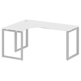 Офисная мебель Metal system Стол криволинейный левый на О-образном м/к БО.СА-4 (L) Белый/Серый 1600х1200х750