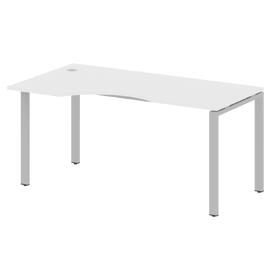 Офисная мебель Metal system Стол криволинейный левый на П-образном м/к БП.СА-1 (L) Белый/Серый 1600х900х750