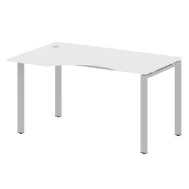 Офисная мебель Metal system Стол криволинейный левый на П-образном м/к БП.СА-2 (L) Белый/Серый 1400х900х750