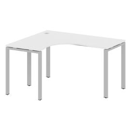Офисная мебель Metal system Стол криволинейный левый на П-образном м/к БП.СА-3 (L) Белый/Серый 1400х1200х750