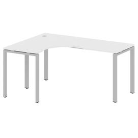 Офисная мебель Metal system Стол криволинейный левый на П-образном м/к БП.СА-4 (L) Белый/Серый 1600х1200х750