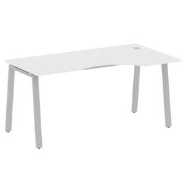 Офисная мебель Metal system Стол криволинейный правый на А-образном м/к БА.СА-1 (R) Белый/Серый 1600х900х750
