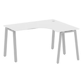 Офисная мебель Metal system Стол криволинейный правый на А-образном м/к БА.СА-3 (R) Белый/Серый 1400х1200х750