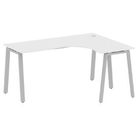 Офисная мебель Metal system Стол криволинейный правый на А-образном м/к БА.СА-4 (R) Белый/Серый 1600х1200х750