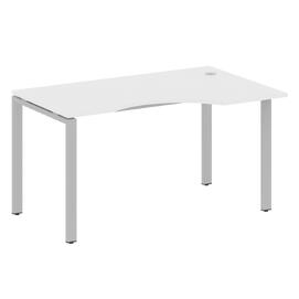 Офисная мебель Metal system Стол криволинейный правый на П-образном м/к БП.СА-2 (R) Белый/Серый 1400х900х750