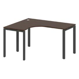 Офисная мебель Metal system Стол криволинейный левый на П-образном м/к БП.СА-3 (L) Венге Цаво/Антрацит 1400х1200х750