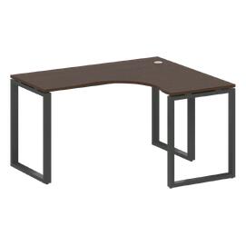 Офисная мебель Metal system Стол криволинейный правый на О-образном м/к БО.СА-3 (R) Венге Цаво/Антрацит 1400х1200х750
