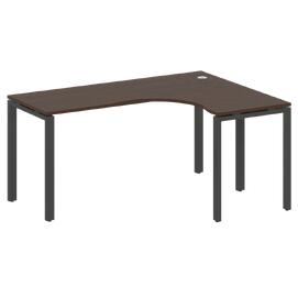 Офисная мебель Metal system Стол криволинейный правый на П-образном м/к БП.СА-4 (R) Венге Цаво/Антрацит 1600х1200х750