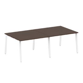 Офисная мебель Metal system Перег. стол (2 столешницы) на А-образном м/к БА.ПРГ-2.2 Венге Цаво/Белый 2400х1235х750