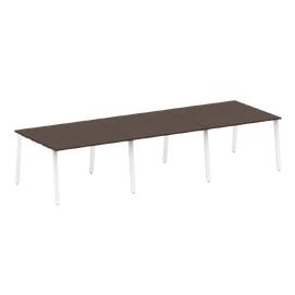 Офисная мебель Metal system Перег. стол (3 столешницы) на А-образном м/к БА.ПРГ-3.2 Венге Цаво/Белый 3600х1235х750