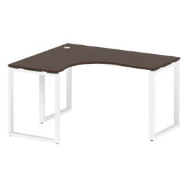 Офисная мебель Metal system Стол криволинейный левый на О-образном м/к БО.СА-3 (L) Венге Цаво/Белый 1400х1200х750