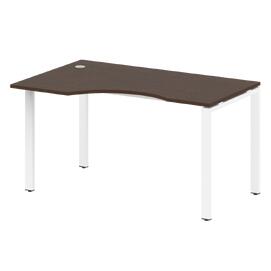 Офисная мебель Metal system Стол криволинейный левый на П-образном м/к БП.СА-2 (L) Венге Цаво/Белый 1400х900х750
