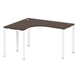 Офисная мебель Metal system Стол криволинейный левый на П-образном м/к БП.СА-3 (L) Венге Цаво/Белый 1400х1200х750