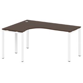 Офисная мебель Metal system Стол криволинейный левый на П-образном м/к БП.СА-4 (L) Венге Цаво/Белый 1600х1200х750