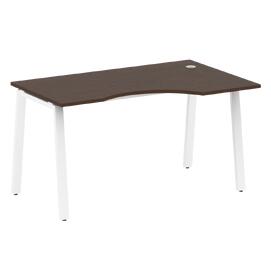 Офисная мебель Metal system Стол криволинейный правый на А-образном м/к БА.СА-2 (R) Венге Цаво/Белый 1400х900х750
