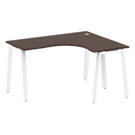 Офисная мебель Metal system Стол криволинейный правый на А-образном м/к БА.СА-3 (R) Венге Цаво/Белый 1400х1200х750