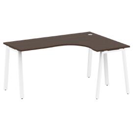 Офисная мебель Metal system Стол криволинейный правый на А-образном м/к БА.СА-4 (R) Венге Цаво/Белый 1600х1200х750