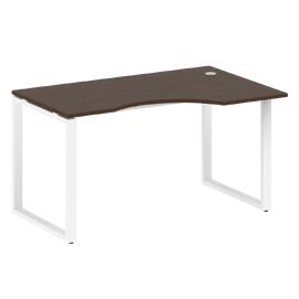 Офисная мебель Metal system Стол криволинейный правый на О-образном м/к БО.СА-2 (R) Венге Цаво/Белый 1400х900х750