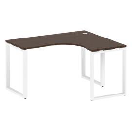 Офисная мебель Metal system Стол криволинейный правый на О-образном м/к БО.СА-3 (R) Венге Цаво/Белый 1400х1200х750