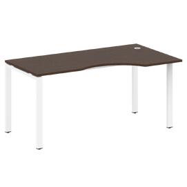 Офисная мебель Metal system Стол криволинейный правый на П-образном м/к БП.СА-1 (R) Венге Цаво/Белый 1600х900х750