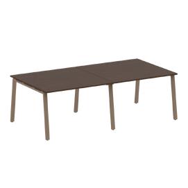 Офисная мебель Metal system Перег. стол (2 столешницы) на А-образном м/к БА.ПРГ-2.2 Венге Цаво/Мокко 2400х1235х750