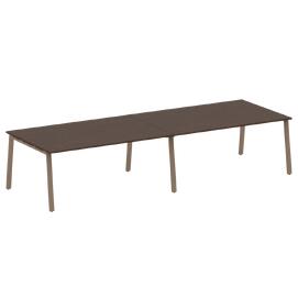 Офисная мебель Metal system Перег. стол (2 столешницы) на А-образном м/к БА.ПРГ-2.5 Венге Цаво/Мокко 3600х1235х750