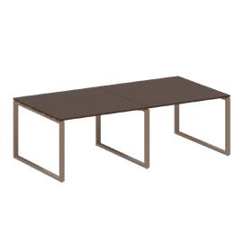 Офисная мебель Metal system Перег. стол (2 столешницы) на О-образном м/к БО.ПРГ-2.2 Венге Цаво/Мокко 2400х1235х750