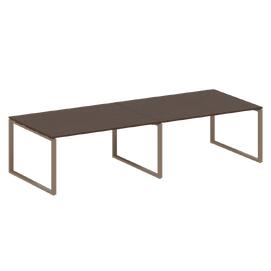Офисная мебель Metal system Перег. стол (2 столешницы) на О-образном м/к БО.ПРГ-2.4 Венге Цаво/Мокко 3200х1235х750