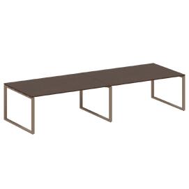 Офисная мебель Metal system Перег. стол (2 столешницы) на О-образном м/к БО.ПРГ-2.5 Венге Цаво/Мокко 3600х1235х750
