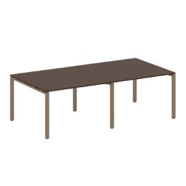 Офисная мебель Metal system Перег. стол (2 столешницы) на П-образном м/к БП.ПРГ-2.2 Венге Цаво/Мокко 2400х1235х750