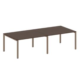 Офисная мебель Metal system Перег. стол (2 столешницы) на П-образном м/к БП.ПРГ-2.3 Венге Цаво/Мокко 2800х1235х750