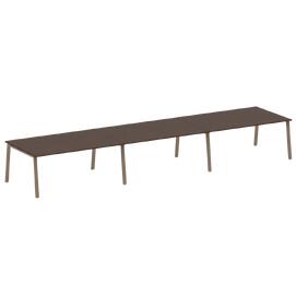 Офисная мебель Metal system Перег. стол (3 столешницы) на А-образном м/к БА.ПРГ-3.5 Венге Цаво/Мокко 5400х1235х750