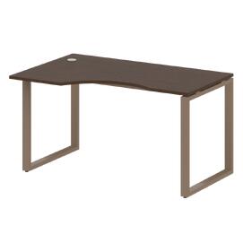 Офисная мебель Metal system Стол криволинейный левый на О-образном м/к БО.СА-2 (L) Венге Цаво/Мокко 1400х900х750