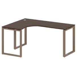 Офисная мебель Metal system Стол криволинейный левый на О-образном м/к БО.СА-4 (L) Венге Цаво/Мокко 1600х1200х750