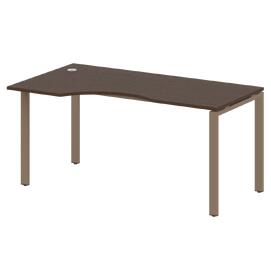 Офисная мебель Metal system Стол криволинейный левый на П-образном м/к БП.СА-1 (L) Венге Цаво/Мокко 1600х900х750