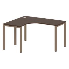 Офисная мебель Metal system Стол криволинейный левый на П-образном м/к БП.СА-3 (L) Венге Цаво/Мокко 1400х1200х750