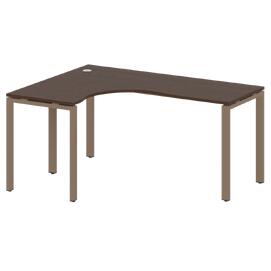 Офисная мебель Metal system Стол криволинейный левый на П-образном м/к БП.СА-4 (L) Венге Цаво/Мокко 1600х1200х750