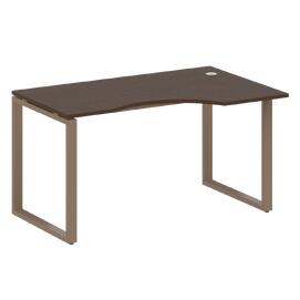Офисная мебель Metal system Стол криволинейный правый на О-образном м/к БО.СА-2 (R) Венге Цаво/Мокко 1400х900х750