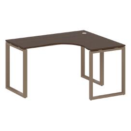 Офисная мебель Metal system Стол криволинейный правый на О-образном м/к БО.СА-3 (R) Венге Цаво/Мокко 1400х1200х750